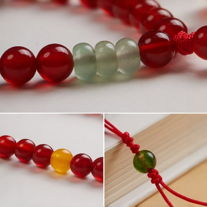 Double Blessing · Red Agate Phone Chain 9001