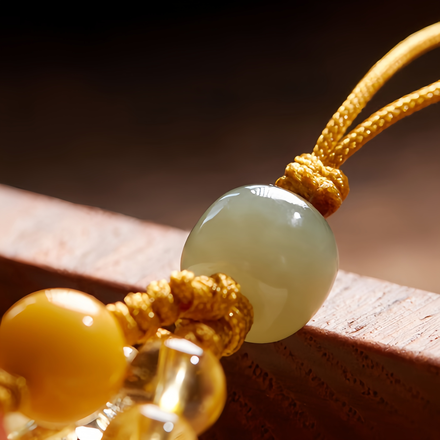 Golden Fortune Fox · Sunlit Citrine Phone Chain 9004