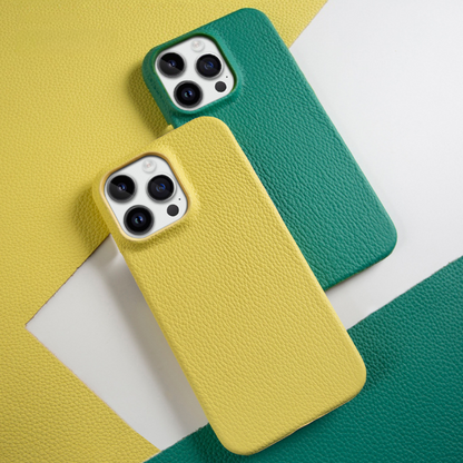 Modern Pebble Leather Case・Compatible with iPhone 16 Series 7914