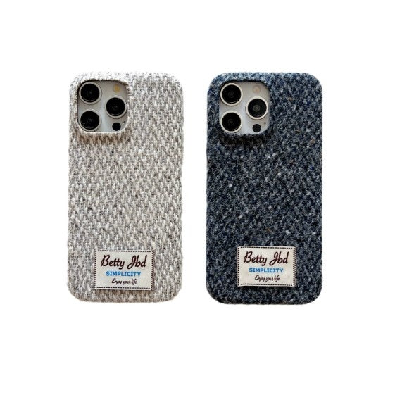 Fluffy Knit Fabric Phone Case・Compatible with iPhone 16 Series・8123