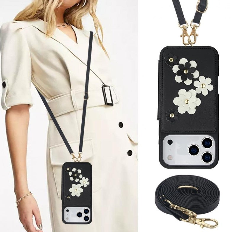 Sweet Bloom Crossbody Phone Case・Compatible with iPhone 16 Series・8133