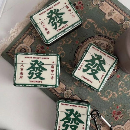 Mahjong Fortune・White Tile case for AirPods 4・8126
