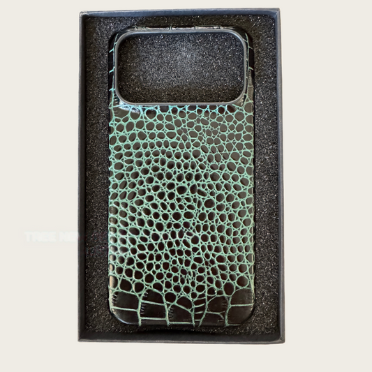 Croc-Embossed Genuine Leather Phone Case・Compatible with iPhone 17 Series・7910