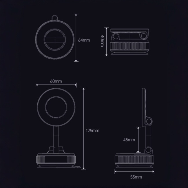 Premium Vacuum-Suction Car Phone Mount 8202
