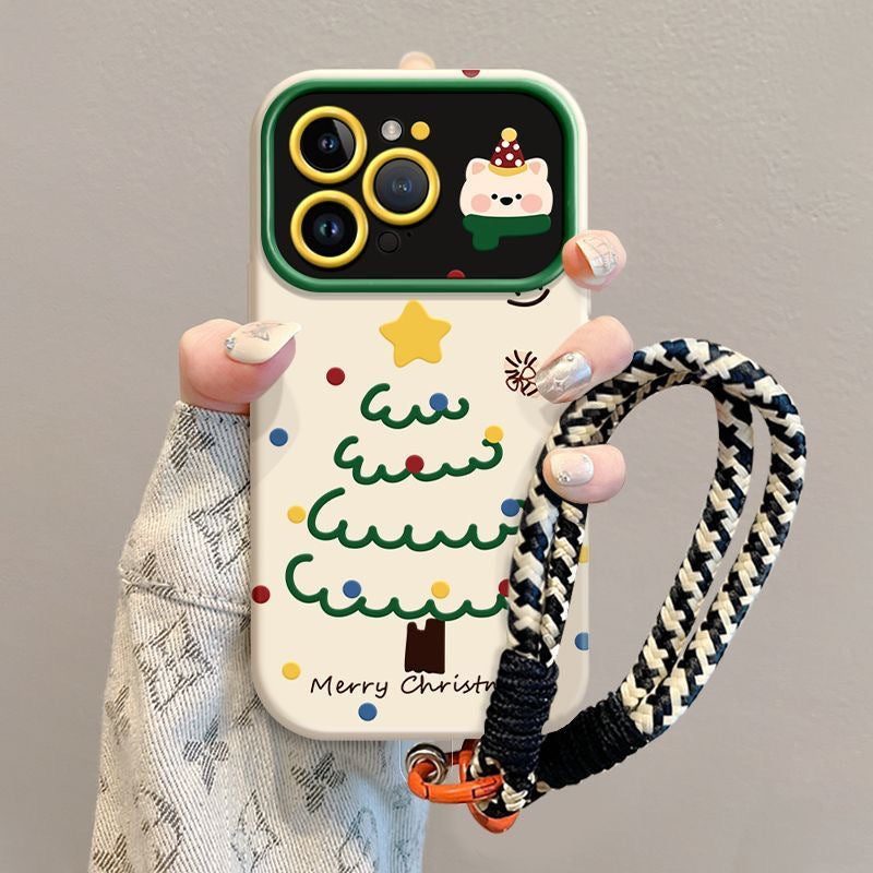 Christmas Tree Silicone Phone Case – Compatible with iPhone 15 Series