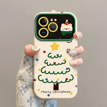 Christmas Tree Silicone Phone Case – Compatible with iPhone 17 Series