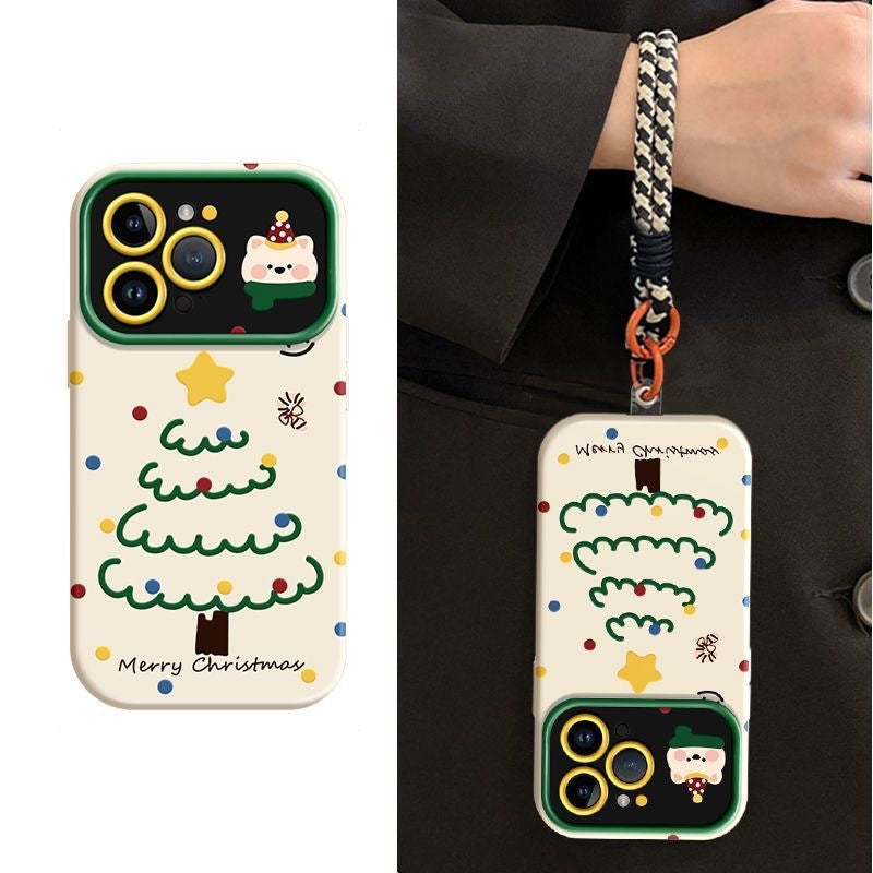Christmas Tree Silicone Phone Case – Compatible with iPhone 17 Series
