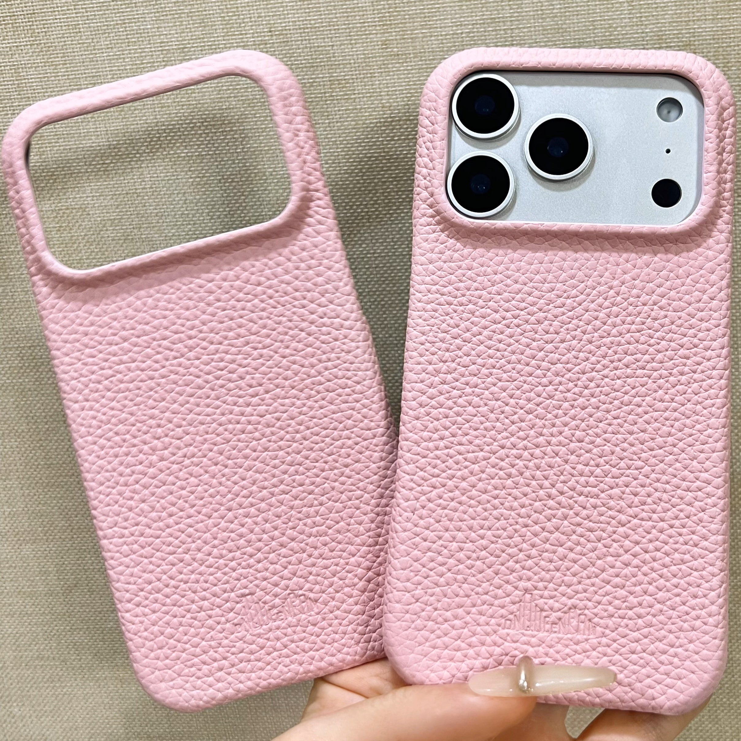 Finely Crafted Hydrangea Pink Leather Phone Case - Compatible with iPhone 17 Series 8311