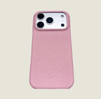 Finely Crafted Hydrangea Pink Leather Phone Case - Compatible with iPhone 17 Series 8311