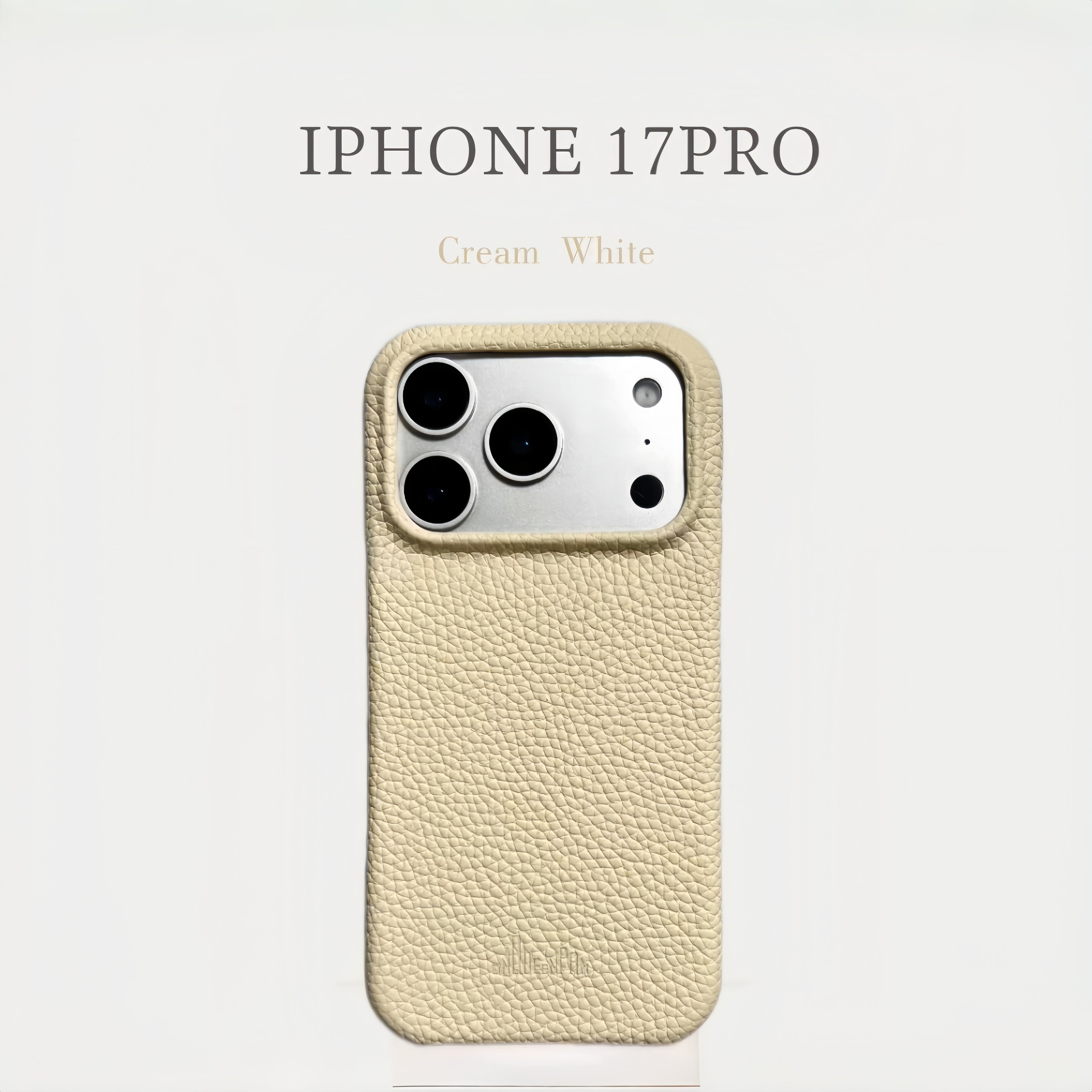 Finely Crafted Cream White Leather Phone Case - Compatible with iPhone 17 Series 8310