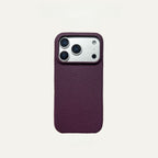 Finely Crafted Mulberry Purple Leather Phone Case - Compatible with iPhone 17 Series 8303