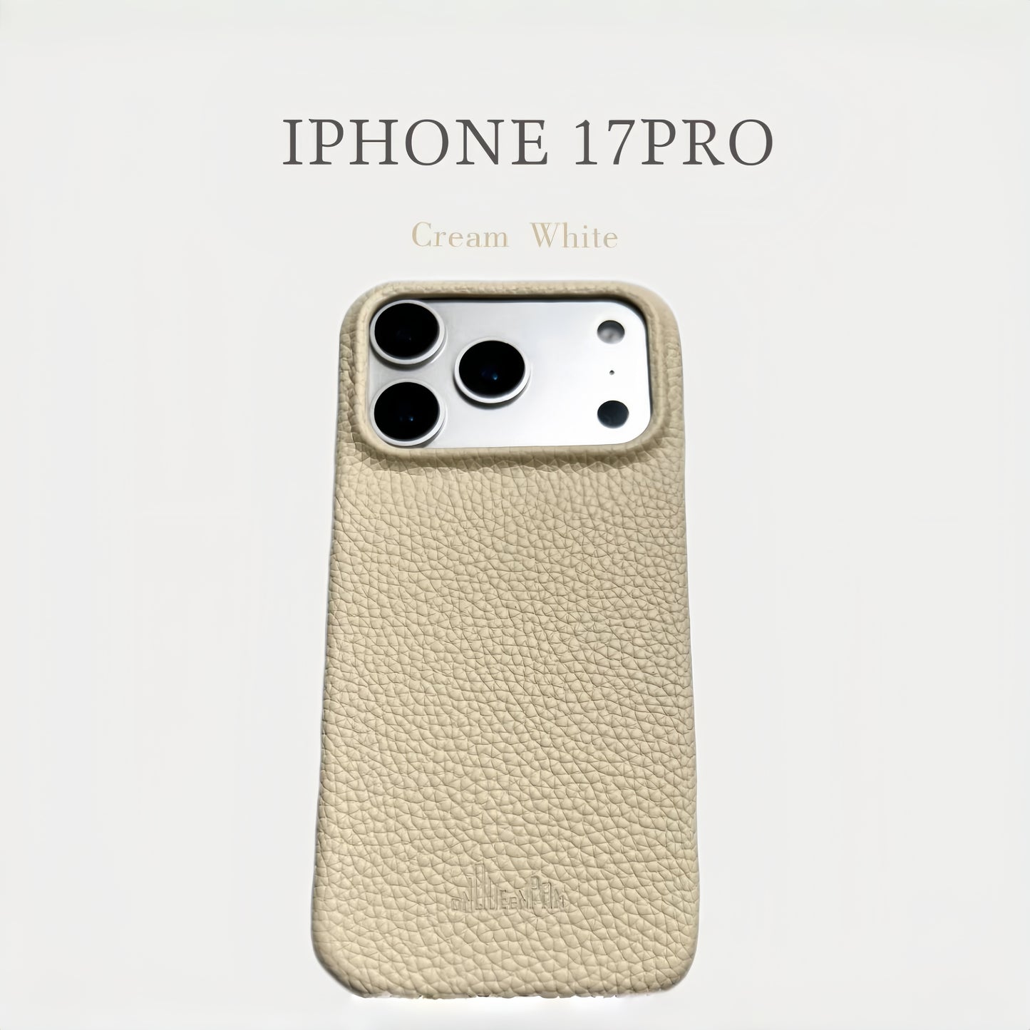 Crème Pebble Genuine Leather Phone Case・Compatible with iPhone 17 Series・8310