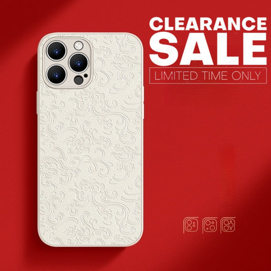 Traditional Chinese-Inspired Faux Leather Phone Case – Compatible with iPhone 15 Series 8106