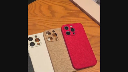 Traditional Chinese-Inspired Faux Leather Phone Case – Compatible with iPhone 15 Series 8106